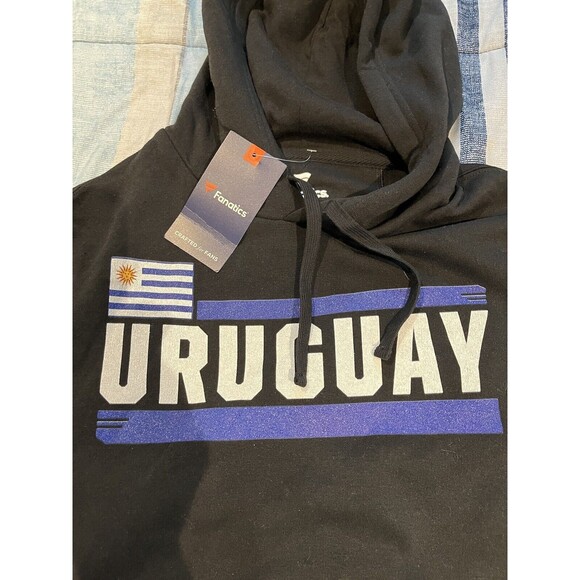 Fanatics men's S Uruguay national team #3 Rodrigo black Pullover Hoodie NWT - Picture 8 of 9
